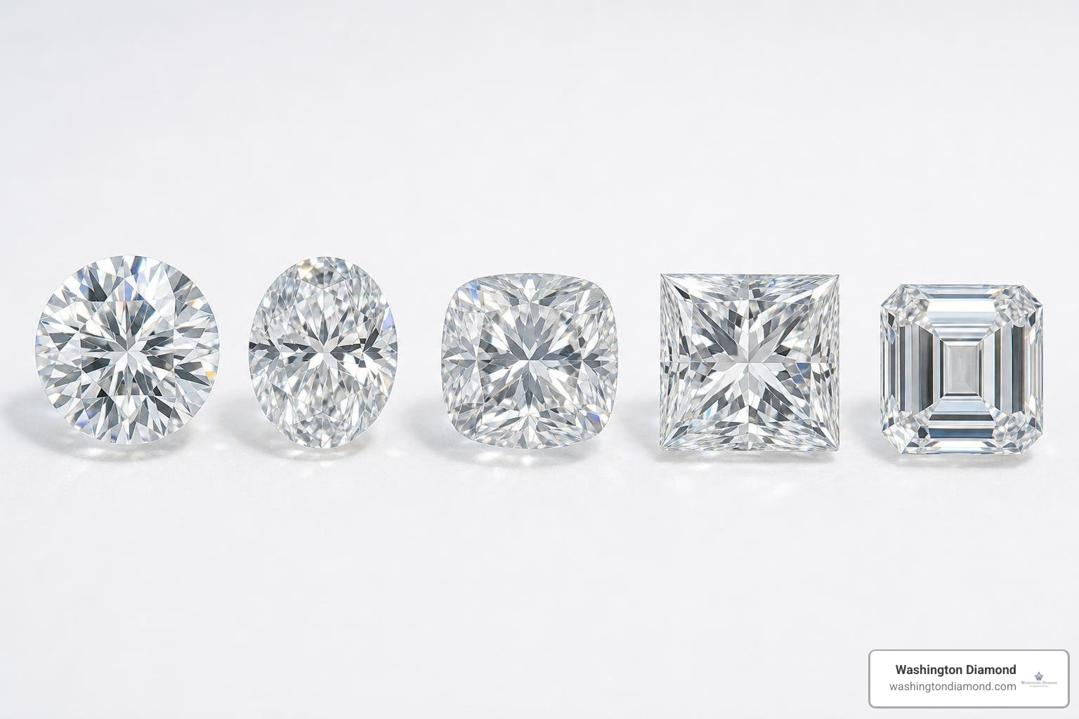 Different gemstone cuts for a 1 carat moissanite solitaire ring Different gemstone cuts for a 1 carat moissanite solitaire ring