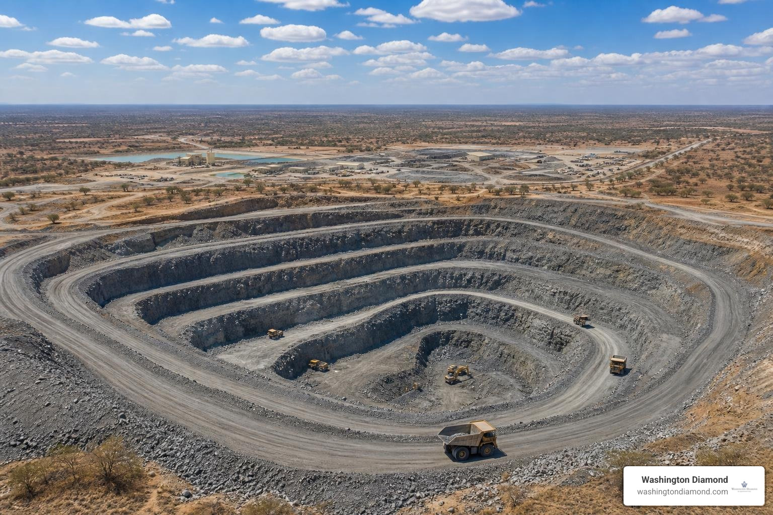 The active open-pit Karowe mine in Botswana