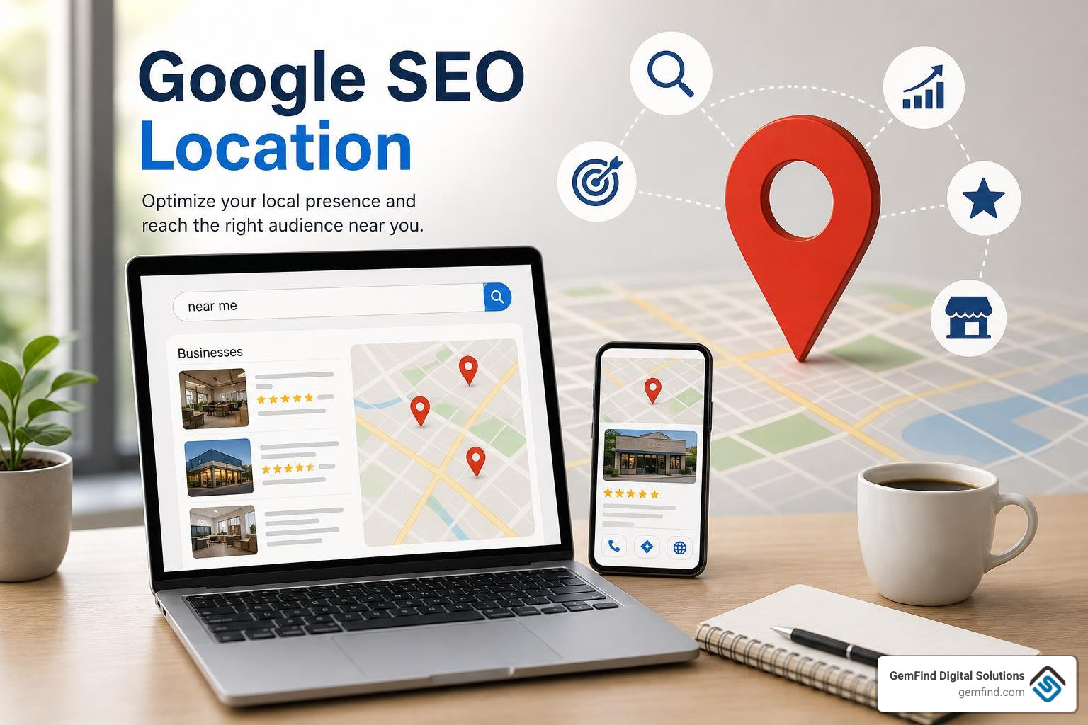 An optimized Google Business Profile dashboard showing local signals An optimized Google Business Profile dashboard showing local signals