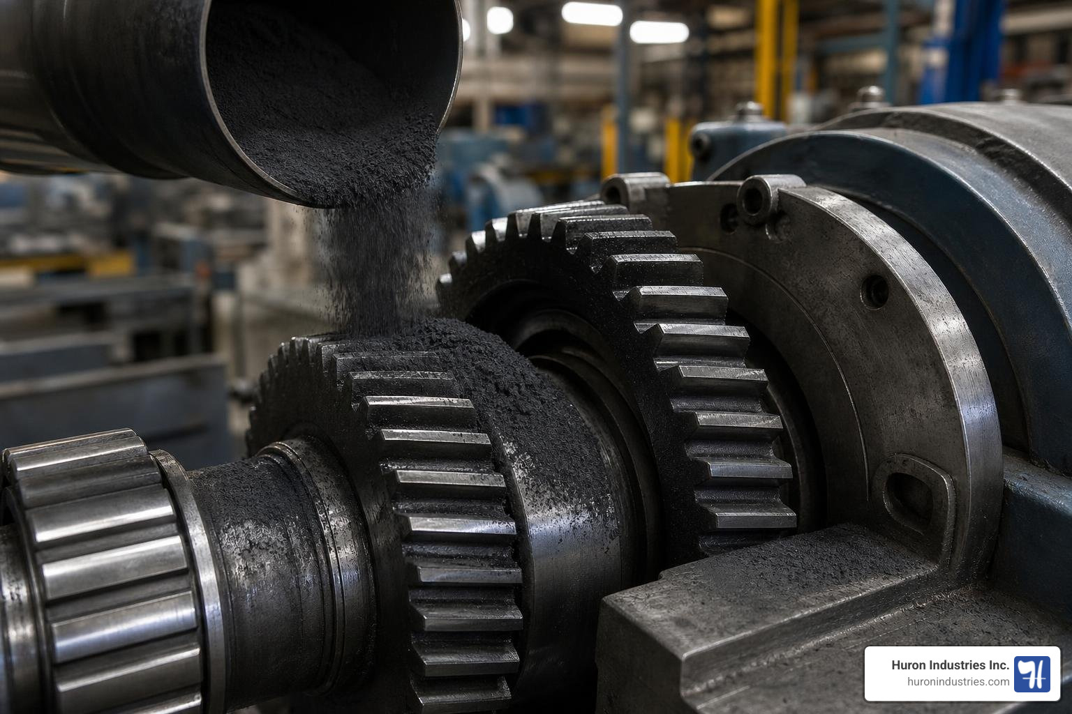 industrial machinery lubrication with graphite powder