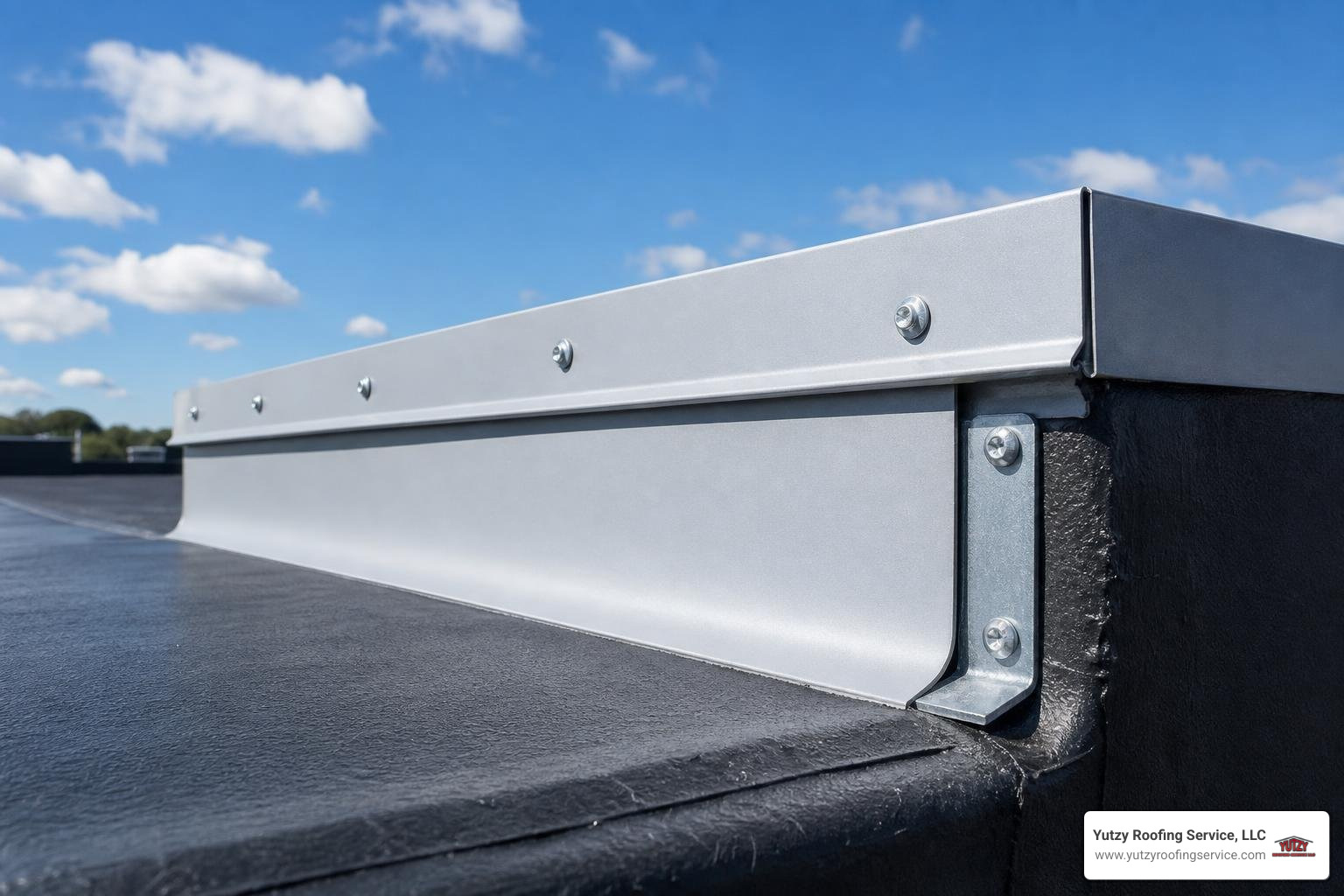Reinforced commercial roof edge metal designed for high wind uplift resistance Reinforced commercial roof edge metal designed for high wind uplift resistance