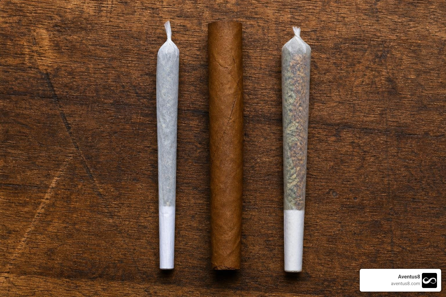 comparing different cannabis rolls like joints spliffs and blunts
