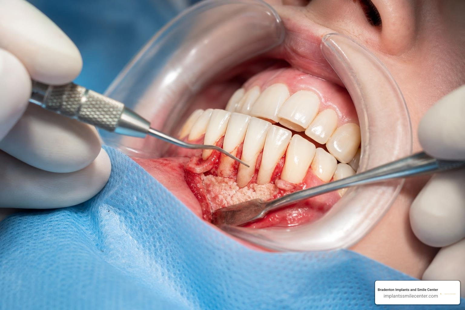 Periodontal pocket reduction surgery