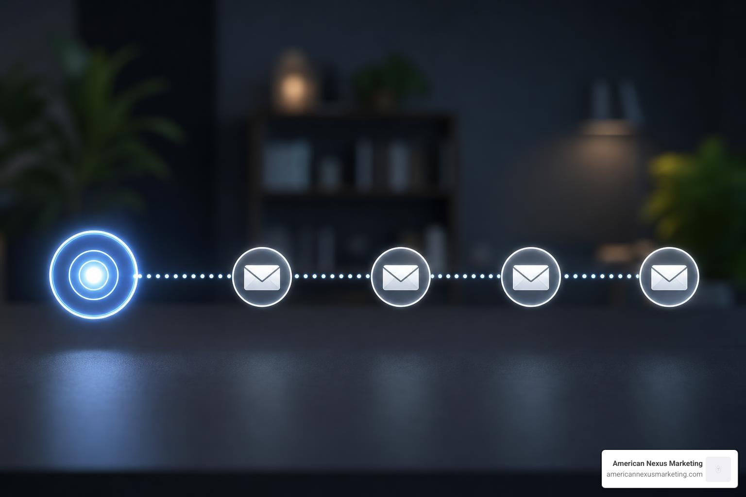 automated email timeline comparison showing trigger point and scheduled follow ups