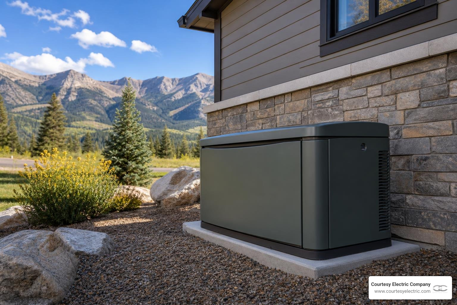 whole home standby generator outside a house in Colorado whole home standby generator outside a house in Colorado