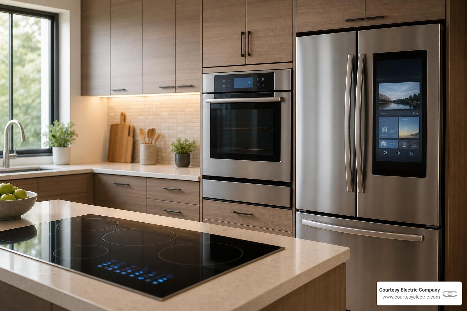 modern kitchen appliances with sleek electronic displays modern kitchen appliances with sleek electronic displays