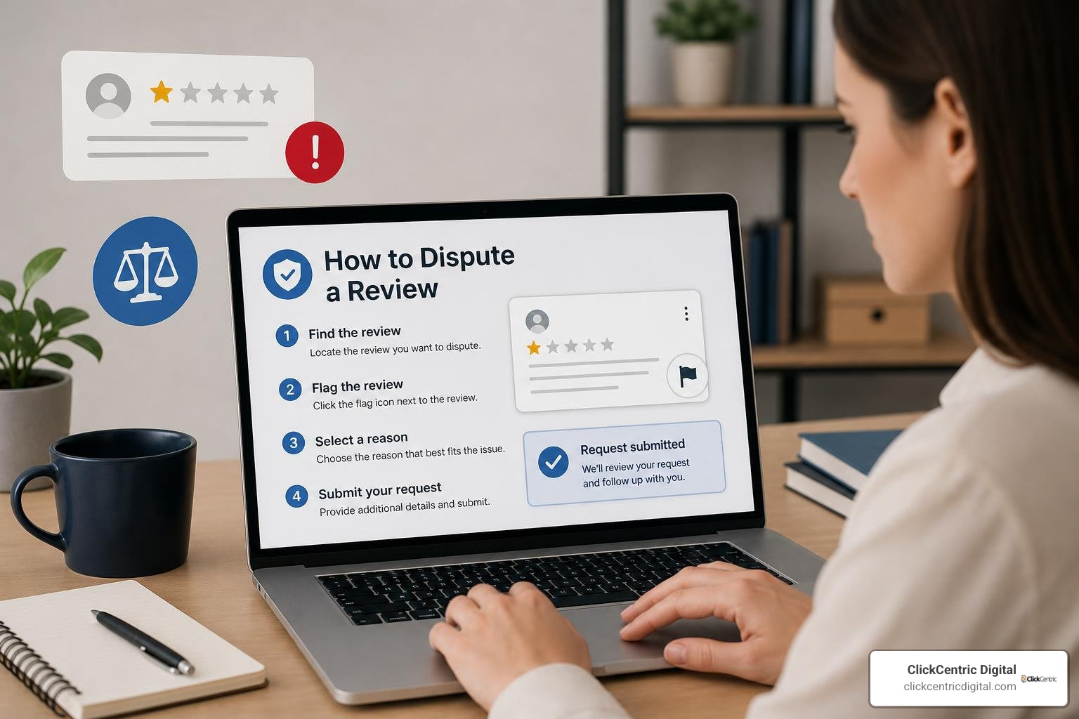 Google review appeal submission form interface