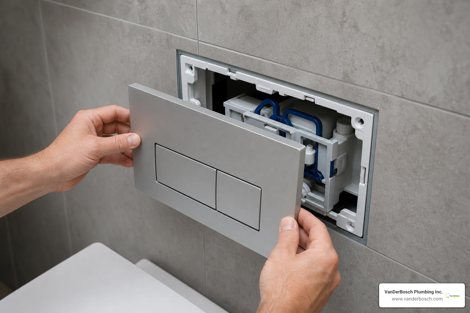 Removing a flush plate from a concealed cistern Removing a flush plate from a concealed cistern