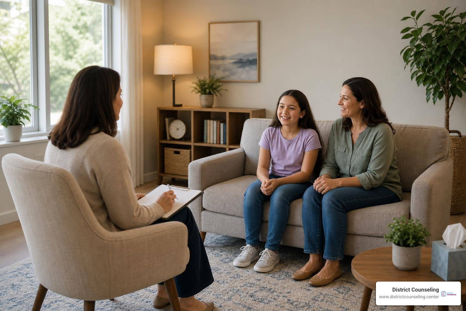 Welcoming therapy office at District Counseling Welcoming therapy office at District Counseling