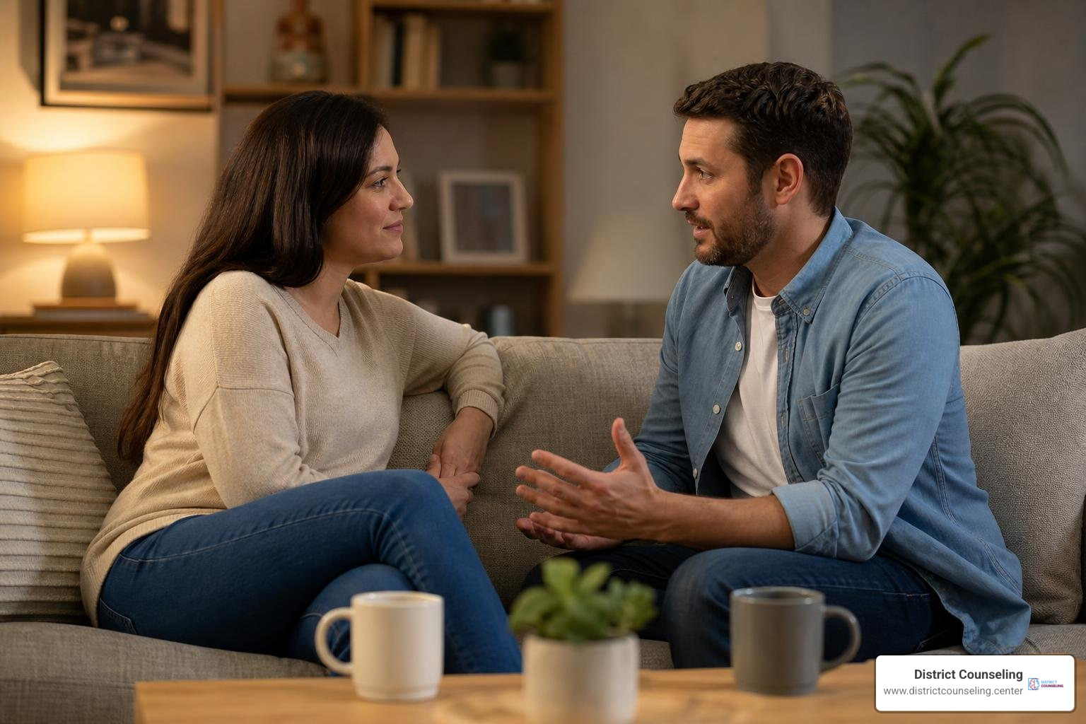 partners talking calmly, resolving conflict partners talking calmly, resolving conflict