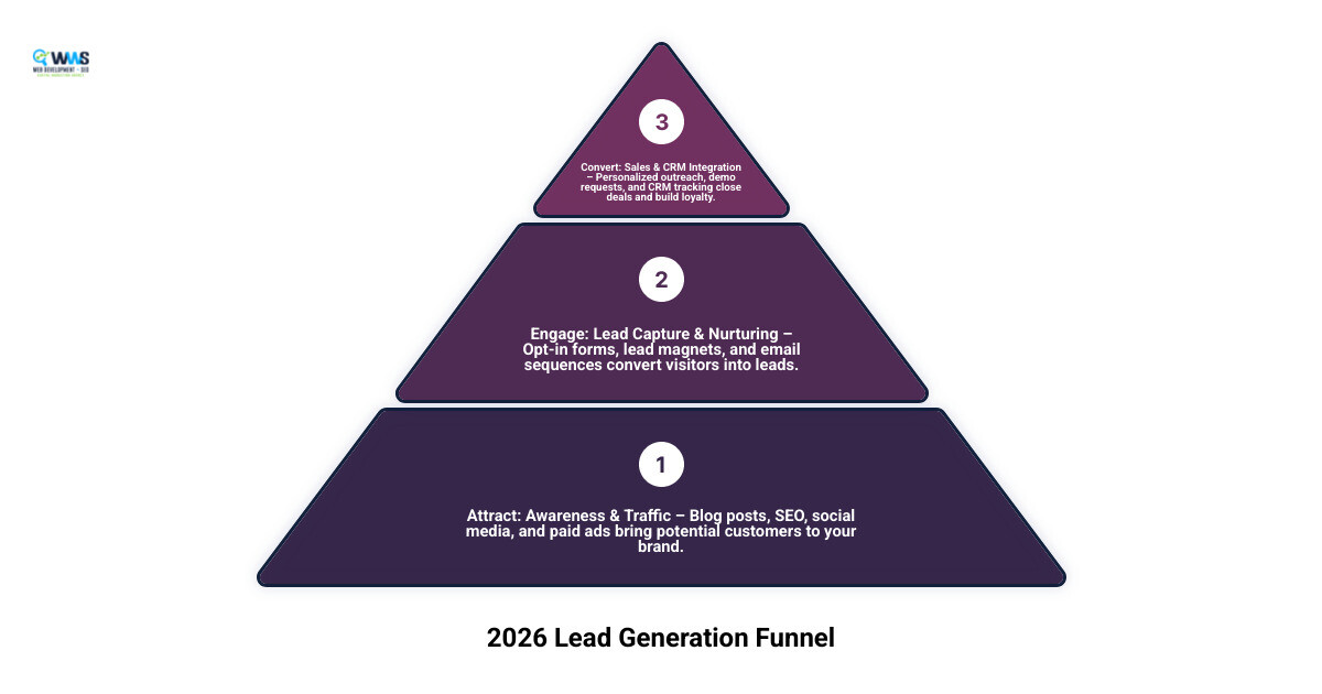 2026 lead generation funnel showing stages from awareness to conversion for small businesses infographic 2026 lead generation funnel showing stages from awareness to conversion for small businesses infographic