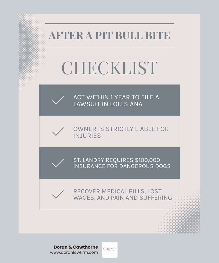 Immediate steps a pit bull bite victim in Opelousas should take after an attack infographic Immediate steps a pit bull bite victim in Opelousas should take after an attack infographic