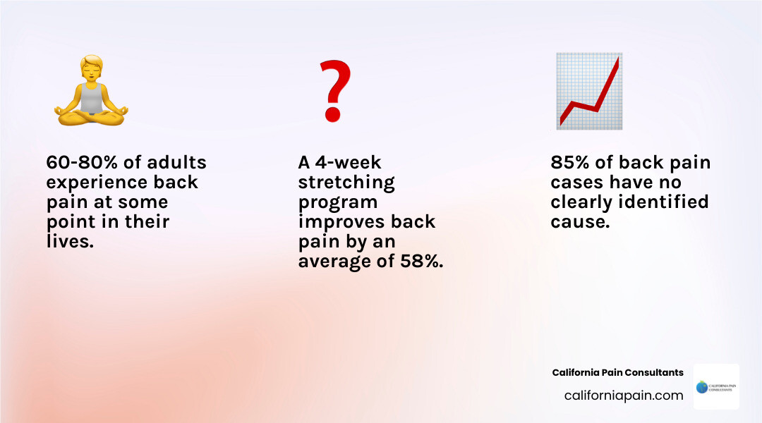 5 methods to relieve back tension with key stats and quick-start tips infographic