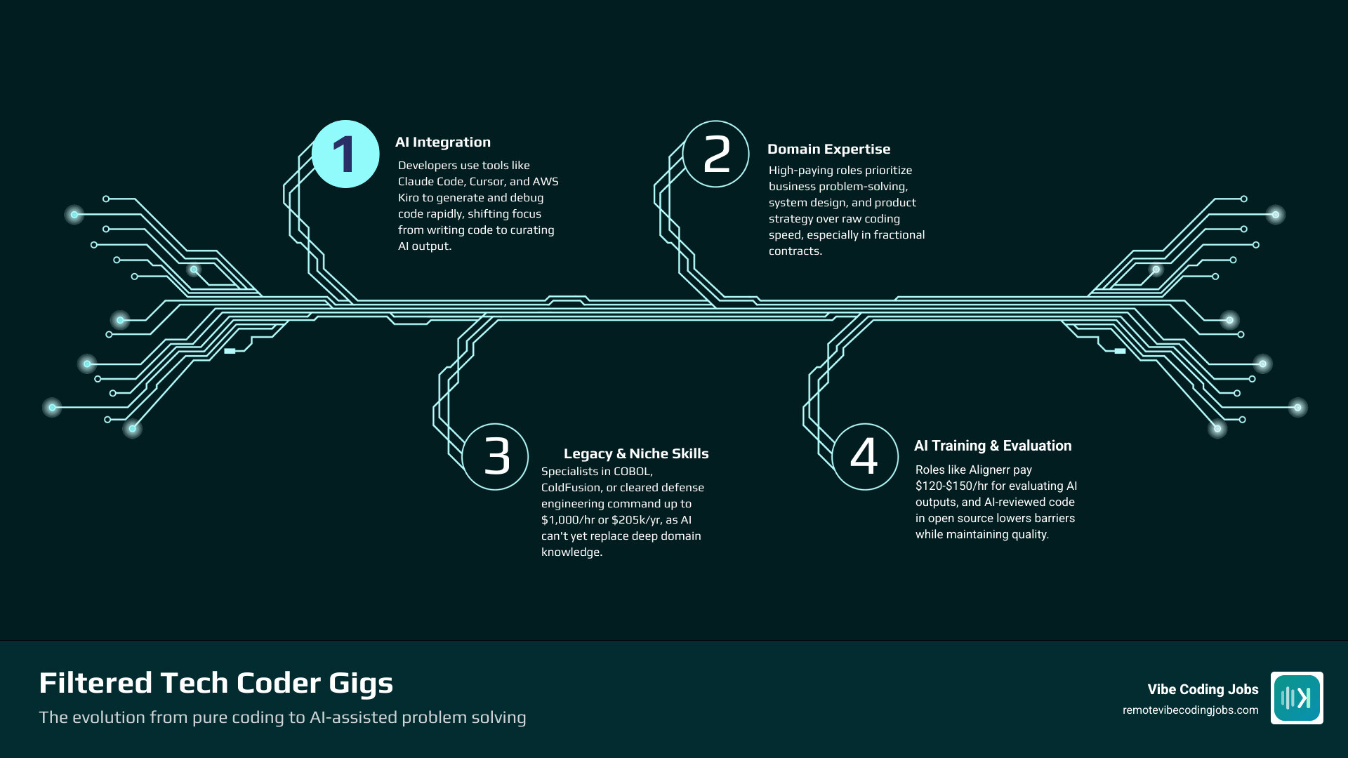 Evolution of developer roles from pure coding to AI-assisted problem solving in 2026 infographic