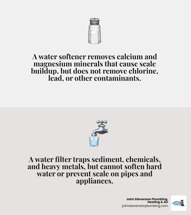 infographic comparing water softener vs water filter functions benefits and installation order infographic infographic comparing water softener vs water filter functions benefits and installation order infographic