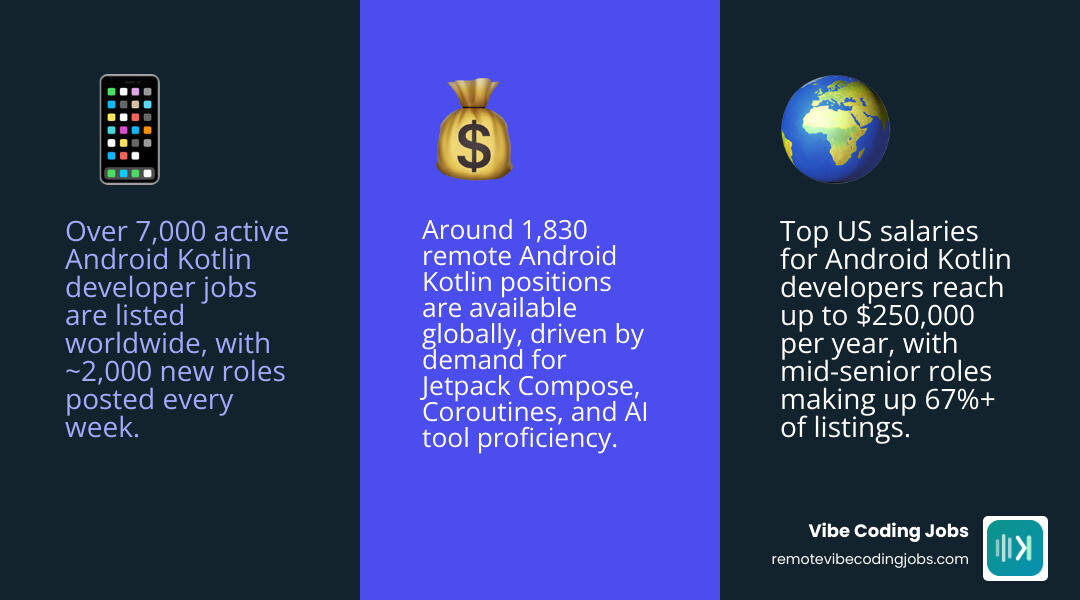 Android Kotlin developer career path: skills, roles, salary ranges, and market demand infographic infographic