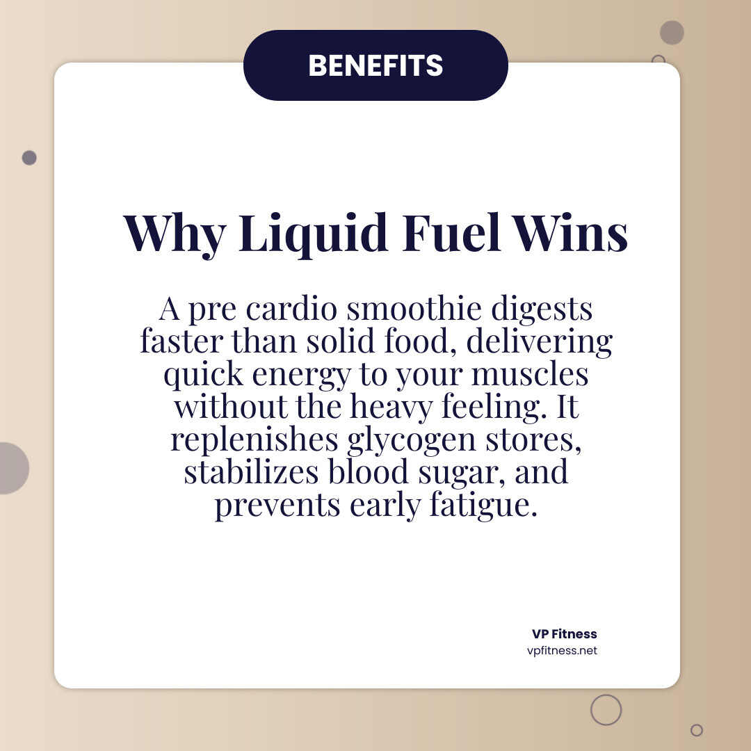Benefits of liquid pre-workout nutrition for cardio performance infographic infographic