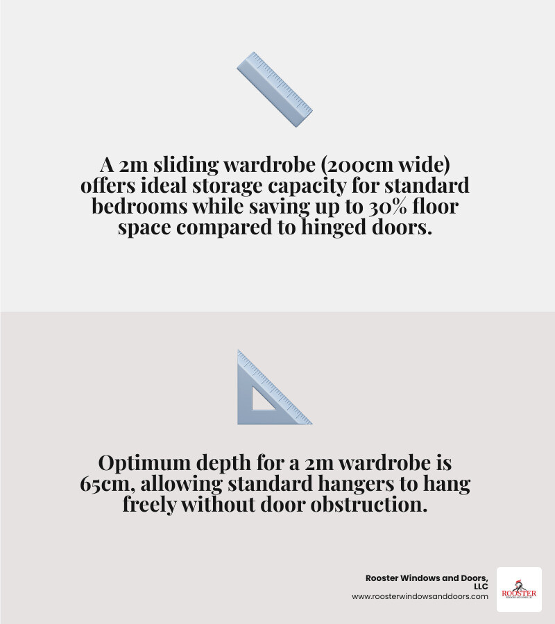 Infographic showing space-saving benefits and key specs of a 2m sliding door wardrobe infographic Infographic showing space-saving benefits and key specs of a 2m sliding door wardrobe infographic