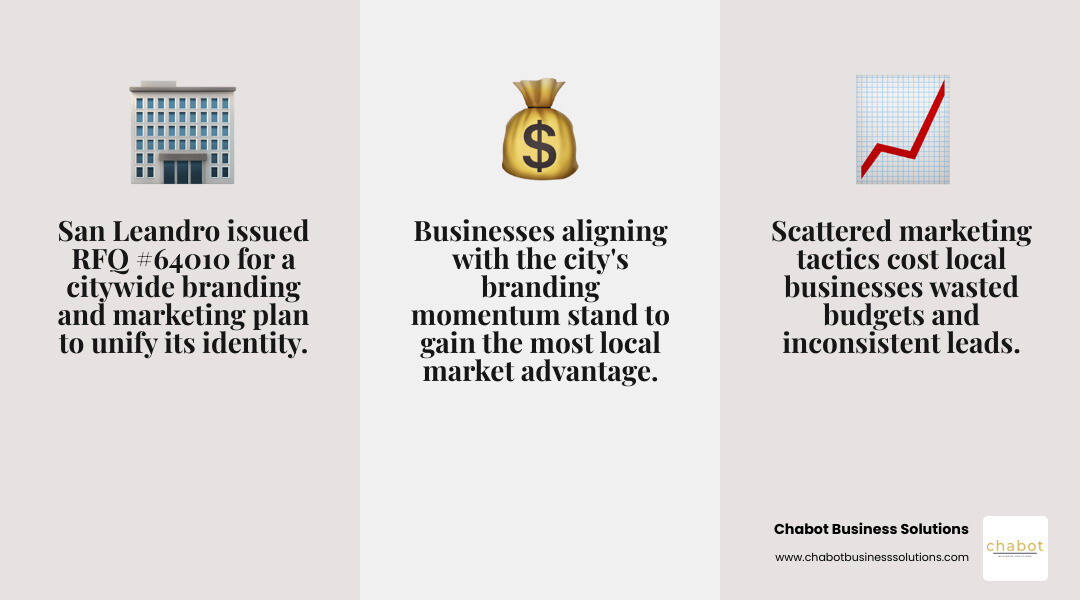 Benefits of a unified local marketing strategy for San Leandro businesses infographic