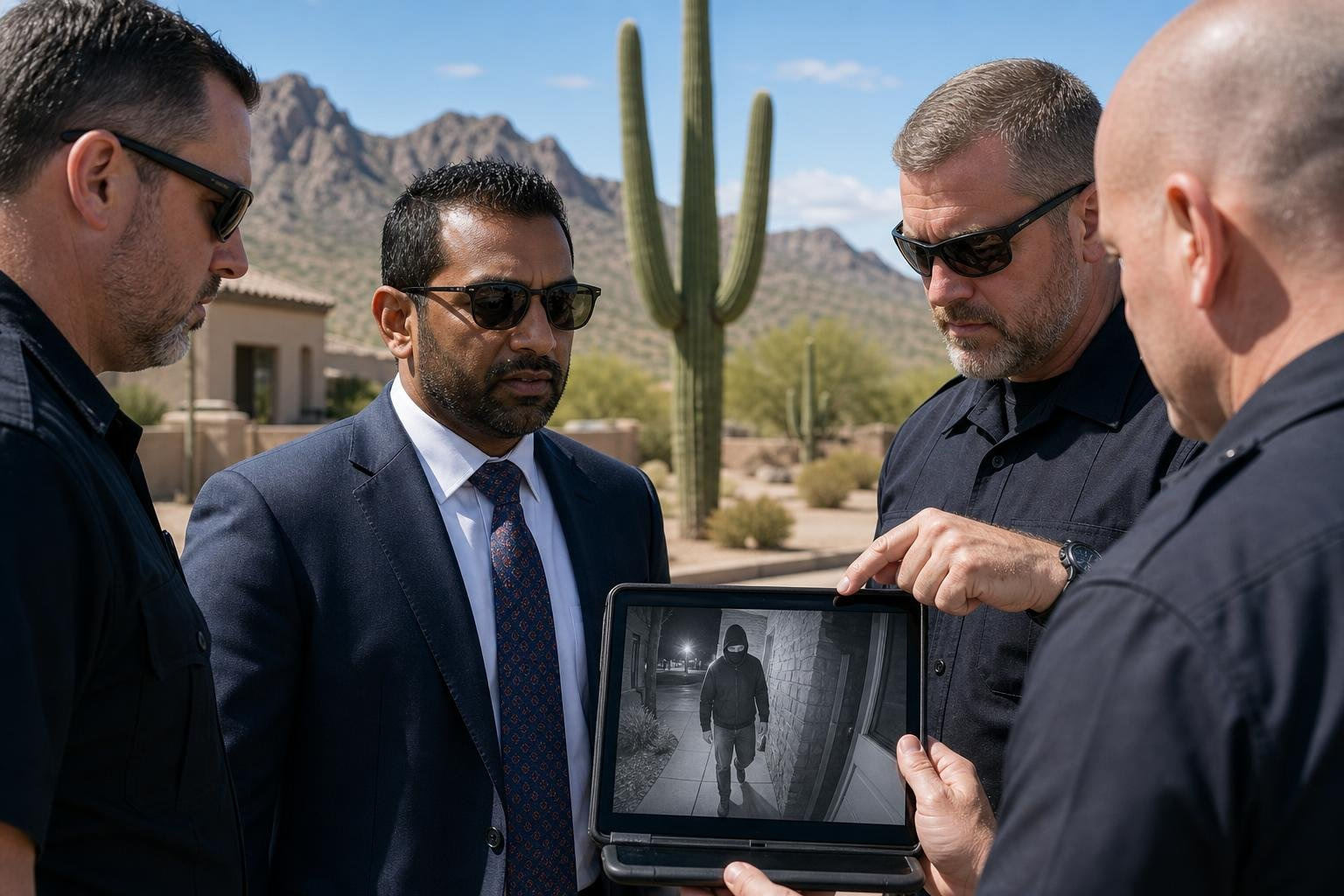 FBI Director Kash Patel and local authorities discussing the Porch Guy suspect footage