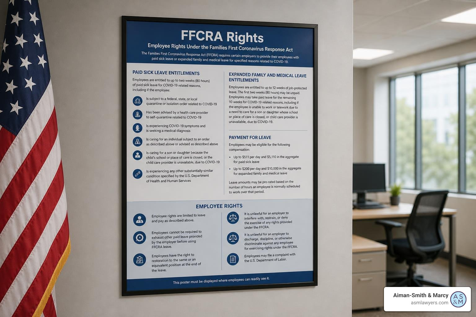 federal labor law poster outlining FFCRA rights