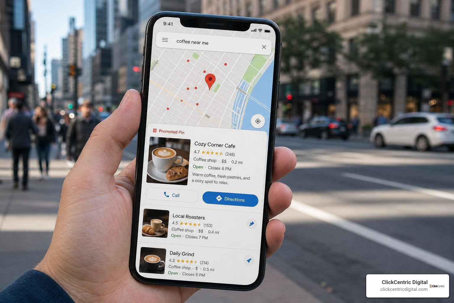 Google Maps ad formats and campaign types