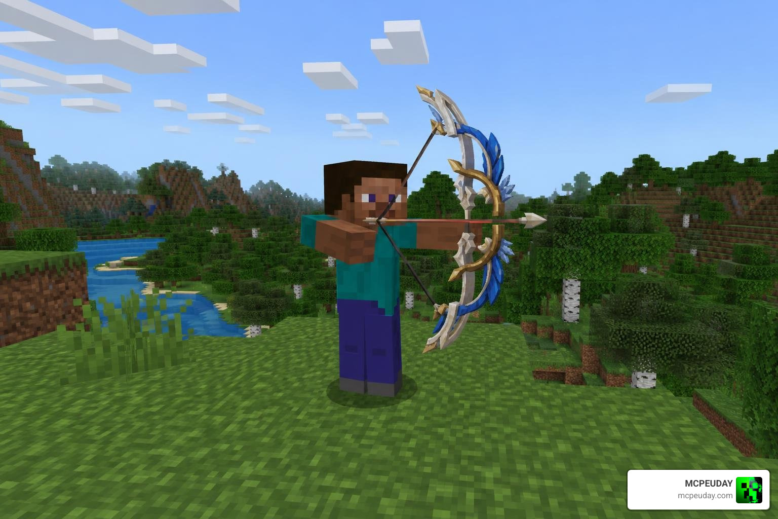 Hunters Path bow in Minecraft Bedrock