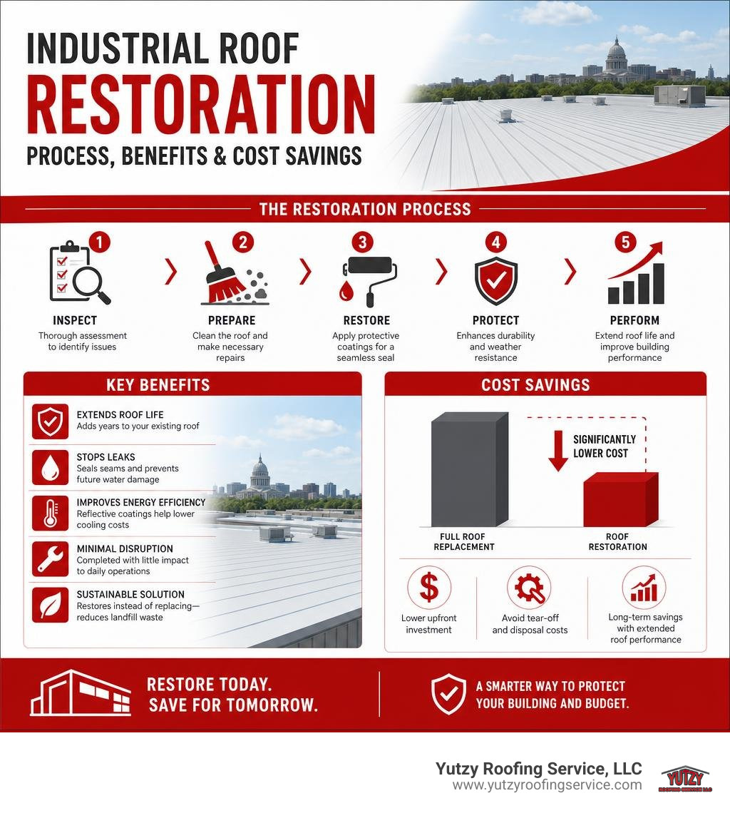 industrial roof restoration process benefits and cost savings infographic infographic industrial roof restoration process benefits and cost savings infographic infographic