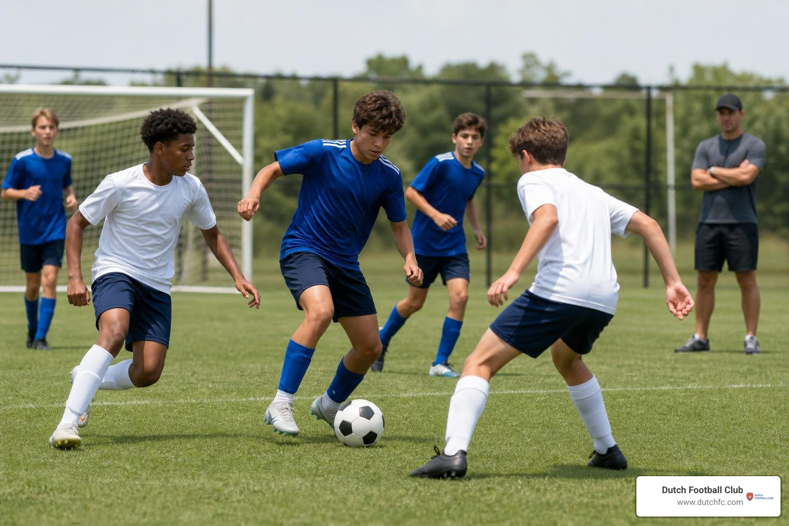 players competing in a small-sided game players competing in a small-sided game