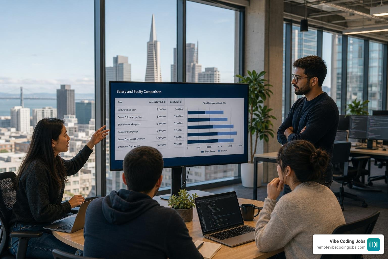 Cursor AI software engineer total compensation comparison chart