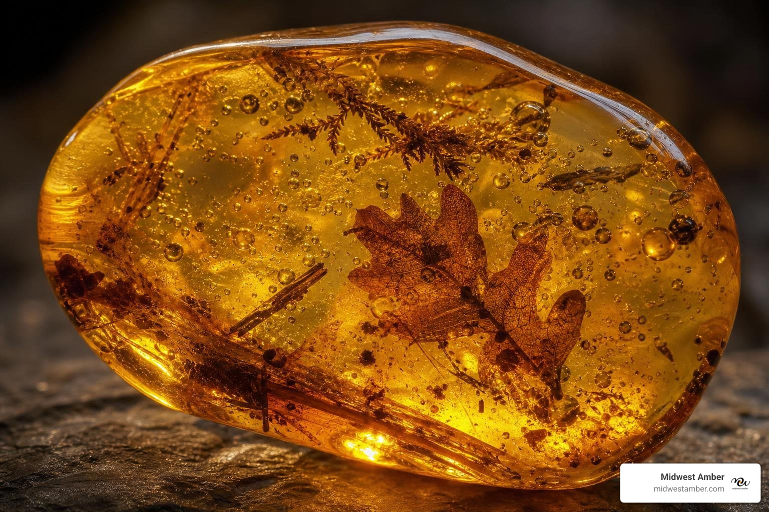 A close-up of certified Baltic amber showing natural prehistoric plant inclusions trapped in golden resin A close-up of certified Baltic amber showing natural prehistoric plant inclusions trapped in golden resin