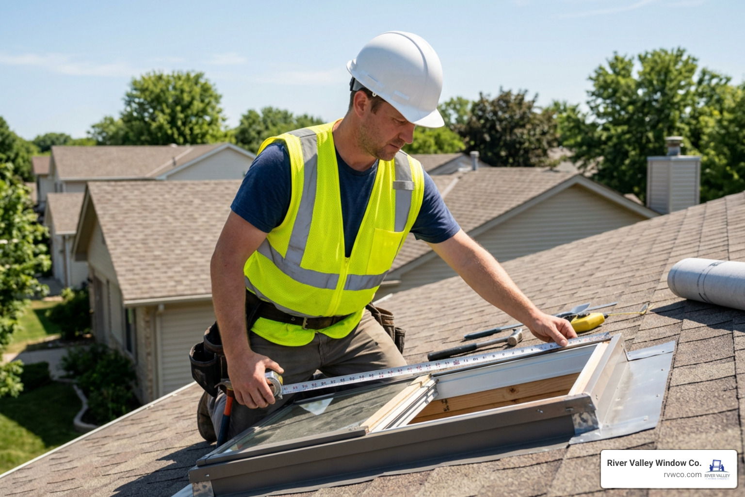 professional contractor measuring a roof professional contractor measuring a roof