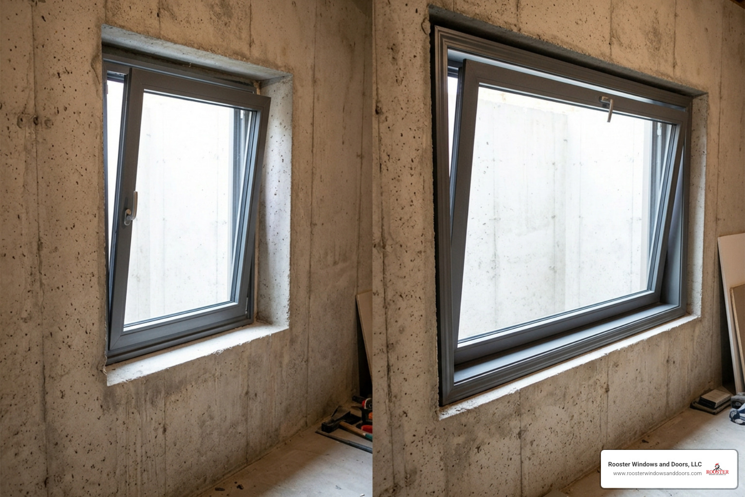 comparing standard and large hopper window frames comparing standard and large hopper window frames