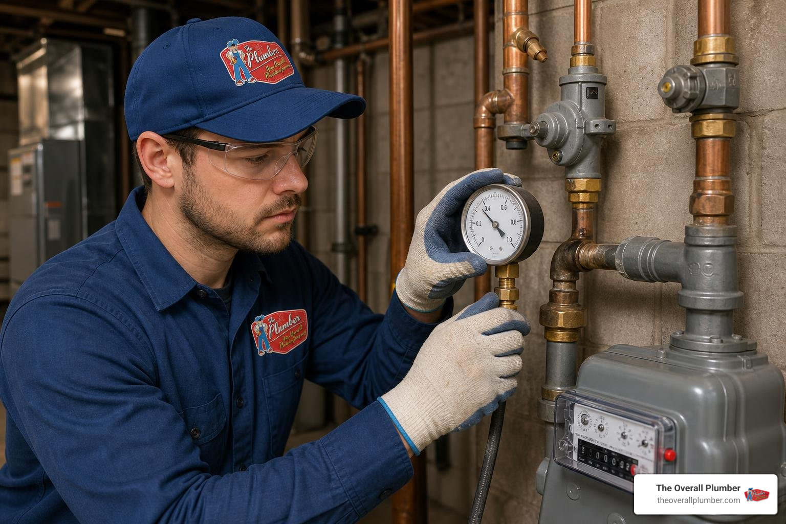 plumber calibrating a pressure gauge plumber calibrating a pressure gauge