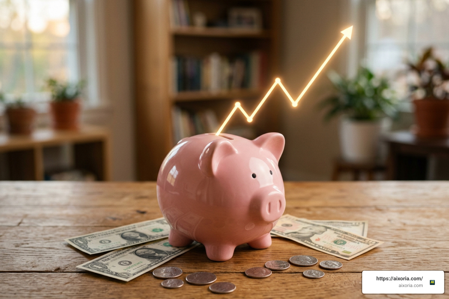 Piggy bank representing cash value growth in permanent life insurance Piggy bank representing cash value growth in permanent life insurance