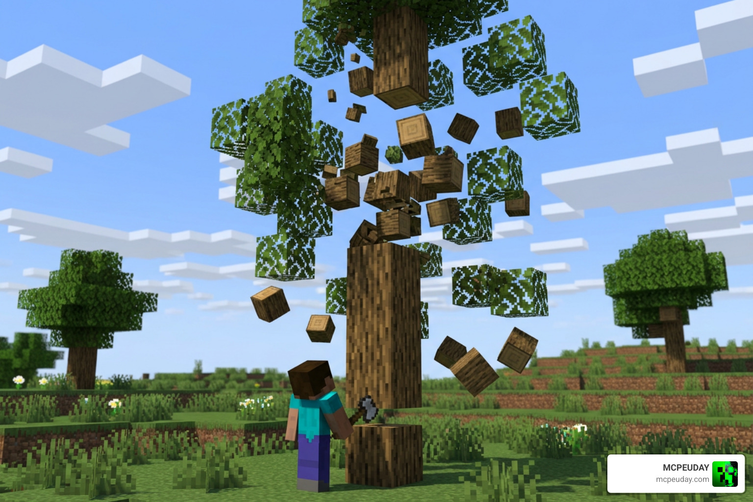 Simple Capitator Addon Minecraft tree felling Simple Capitator Addon Minecraft tree felling