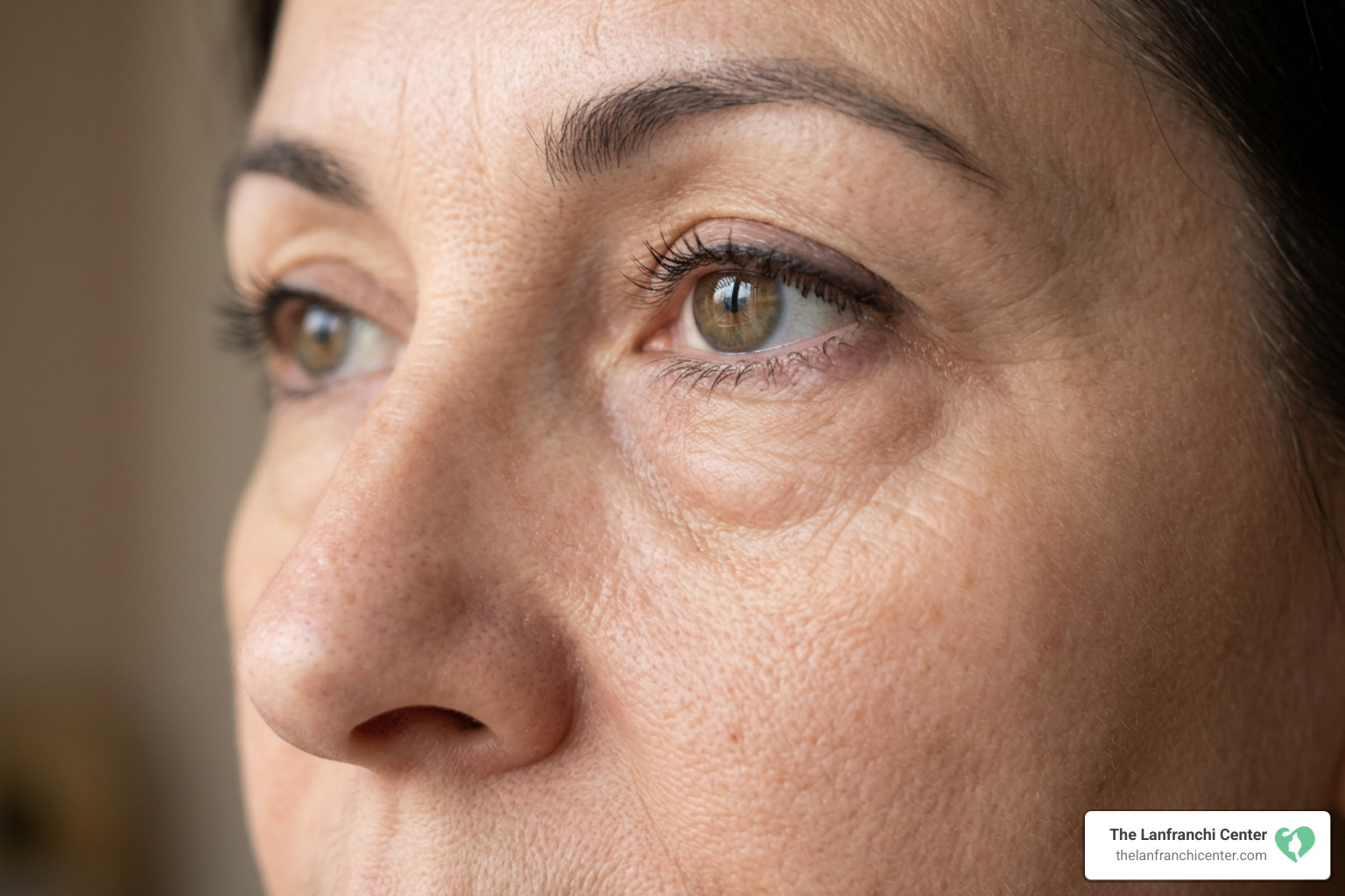 structural lower eyelid fat protrusion close up structural lower eyelid fat protrusion close up