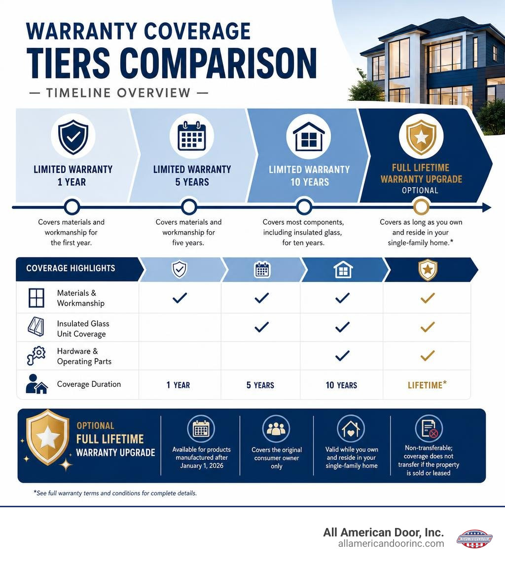 Milgard warranty coverage tiers comparison timeline infographic infographic Milgard warranty coverage tiers comparison timeline infographic infographic