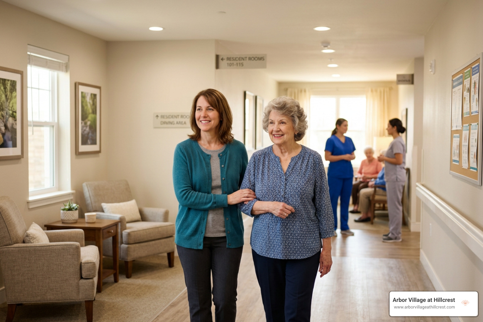 adult daughter and senior parent touring community adult daughter and senior parent touring community