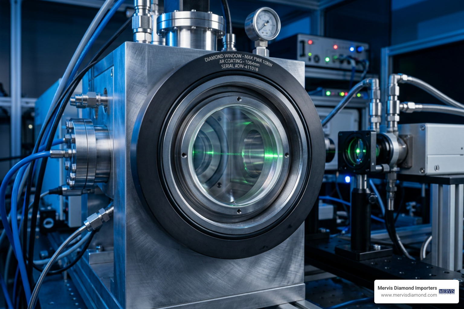 Diamond optic laser window for high-power industrial applications Diamond optic laser window for high-power industrial applications