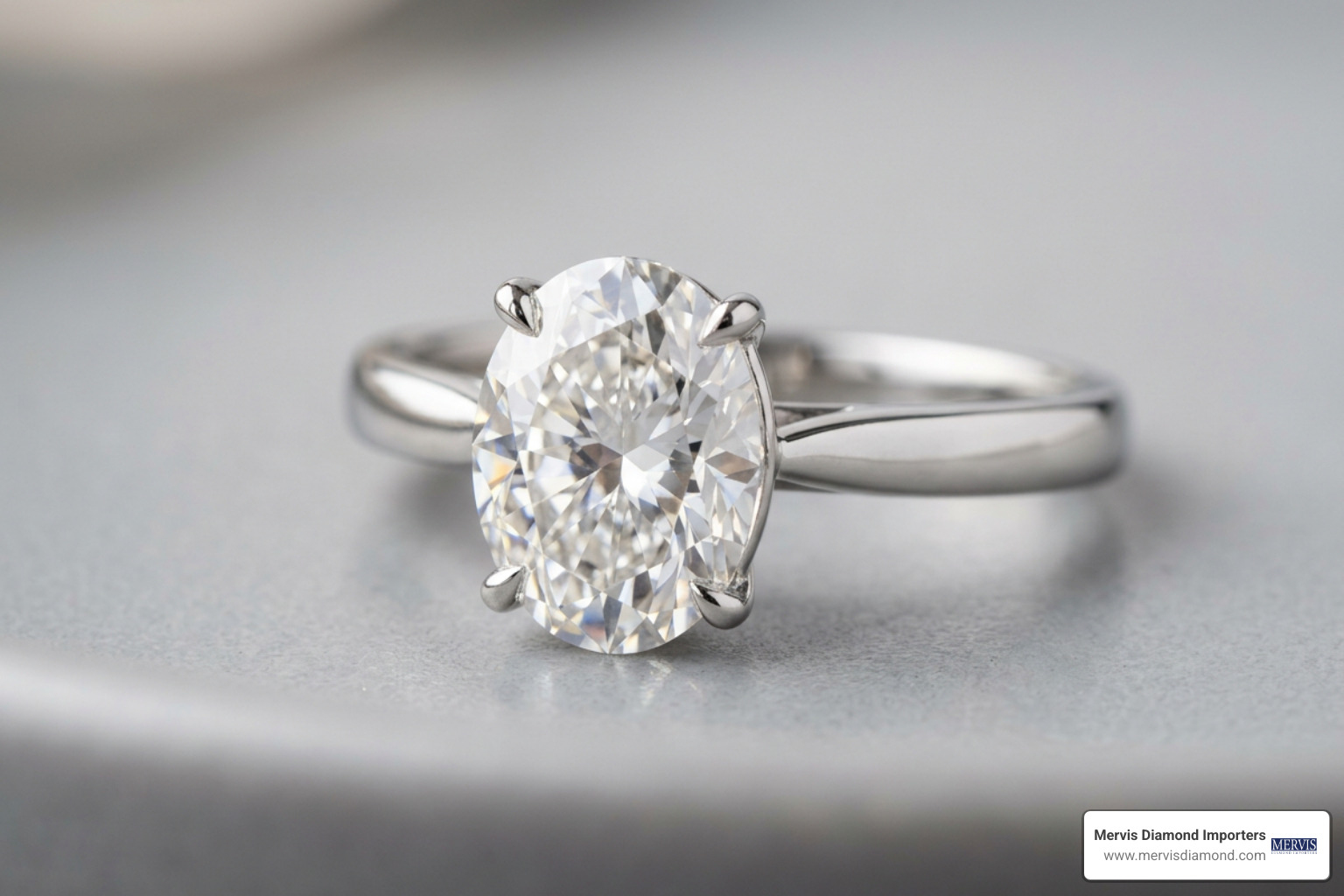 Statement 3 carat lab grown diamond ring in a platinum setting