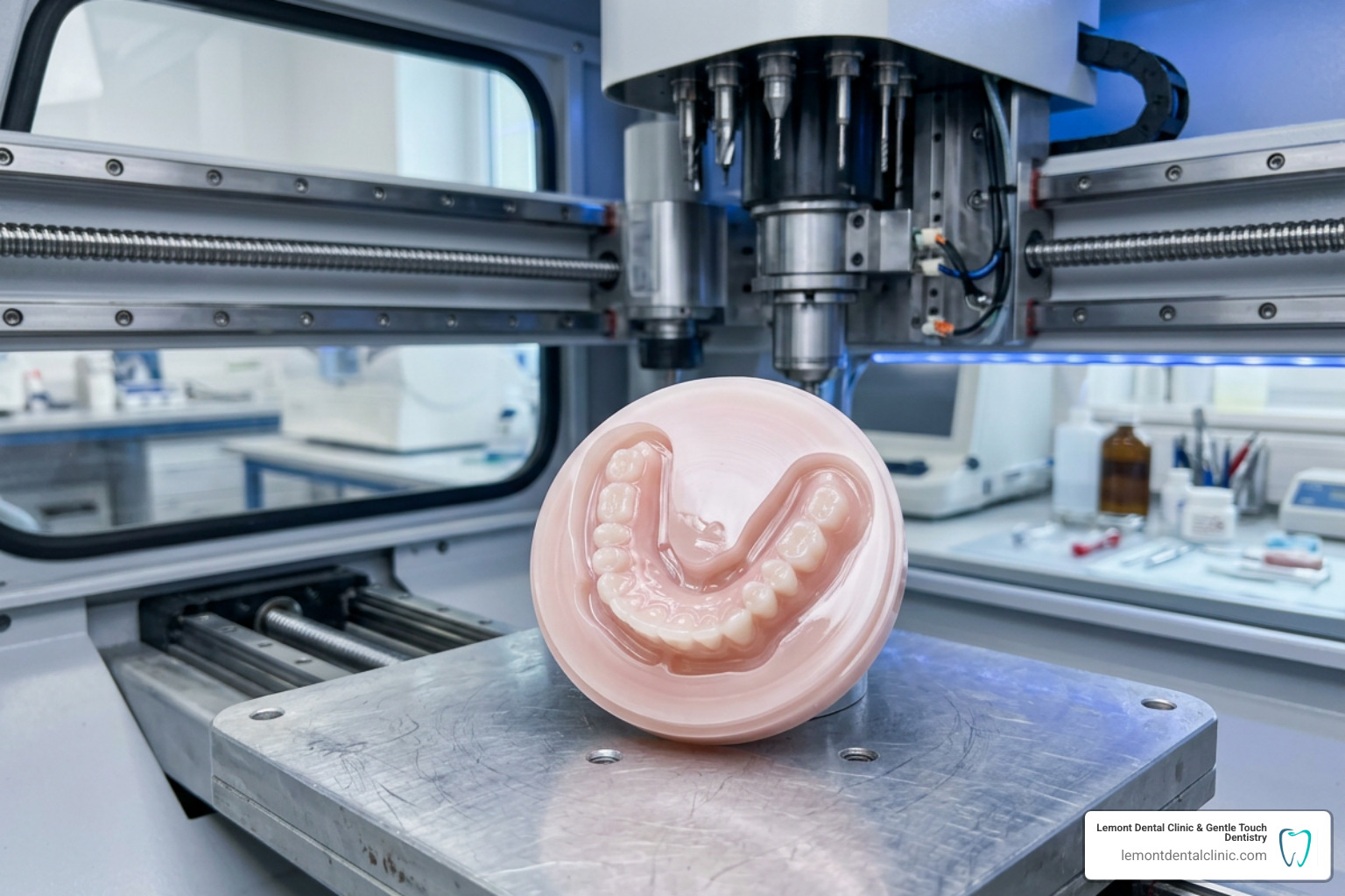 CAD/CAM milled denture disk