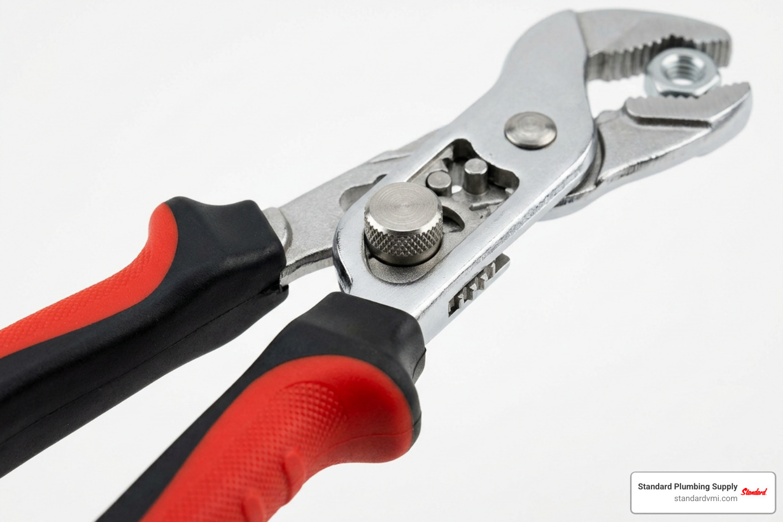 Precision push-button lock mechanism and dual-component ergonomic handle Precision push-button lock mechanism and dual-component ergonomic handle