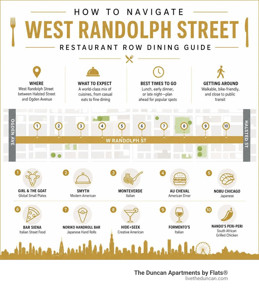 How to navigate West Randolph Street Restaurant Row dining guide infographic infographic How to navigate West Randolph Street Restaurant Row dining guide infographic infographic