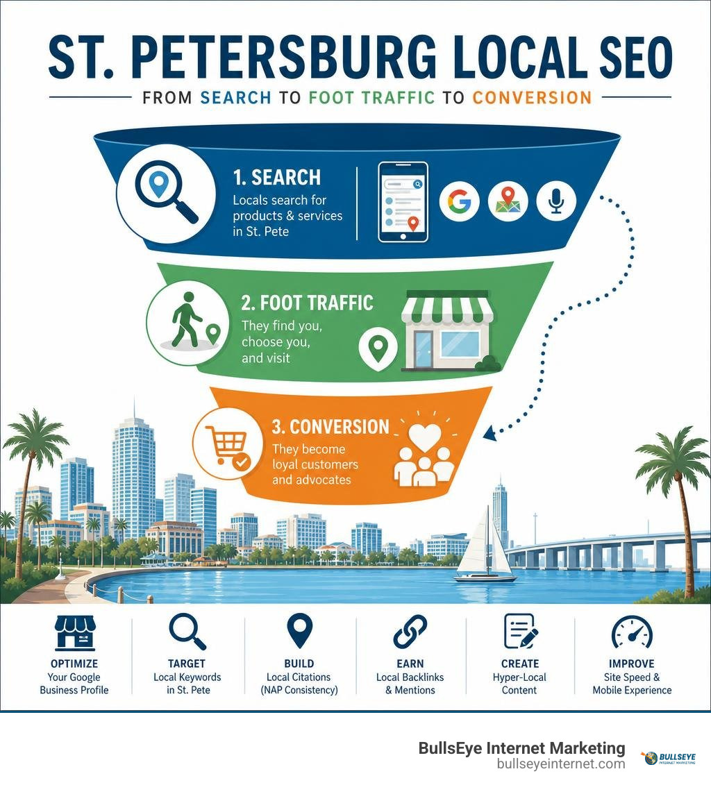 St Petersburg local SEO funnel from search to foot traffic to conversion infographic infographic St Petersburg local SEO funnel from search to foot traffic to conversion infographic infographic