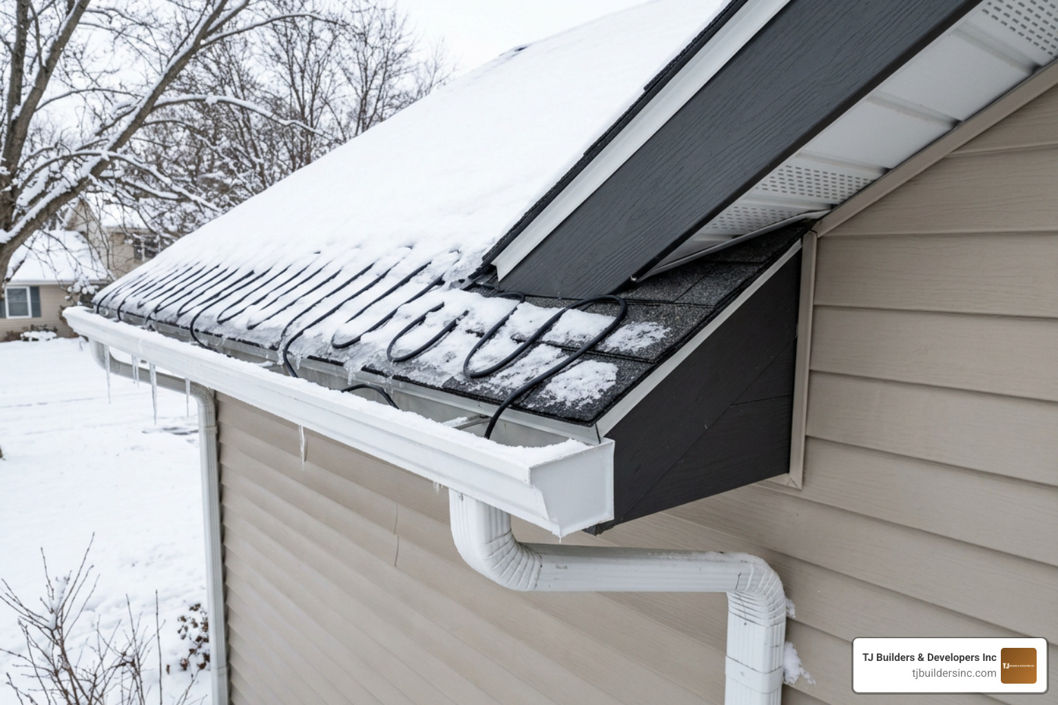 heating cable layout on roof eave and gutter heating cable layout on roof eave and gutter