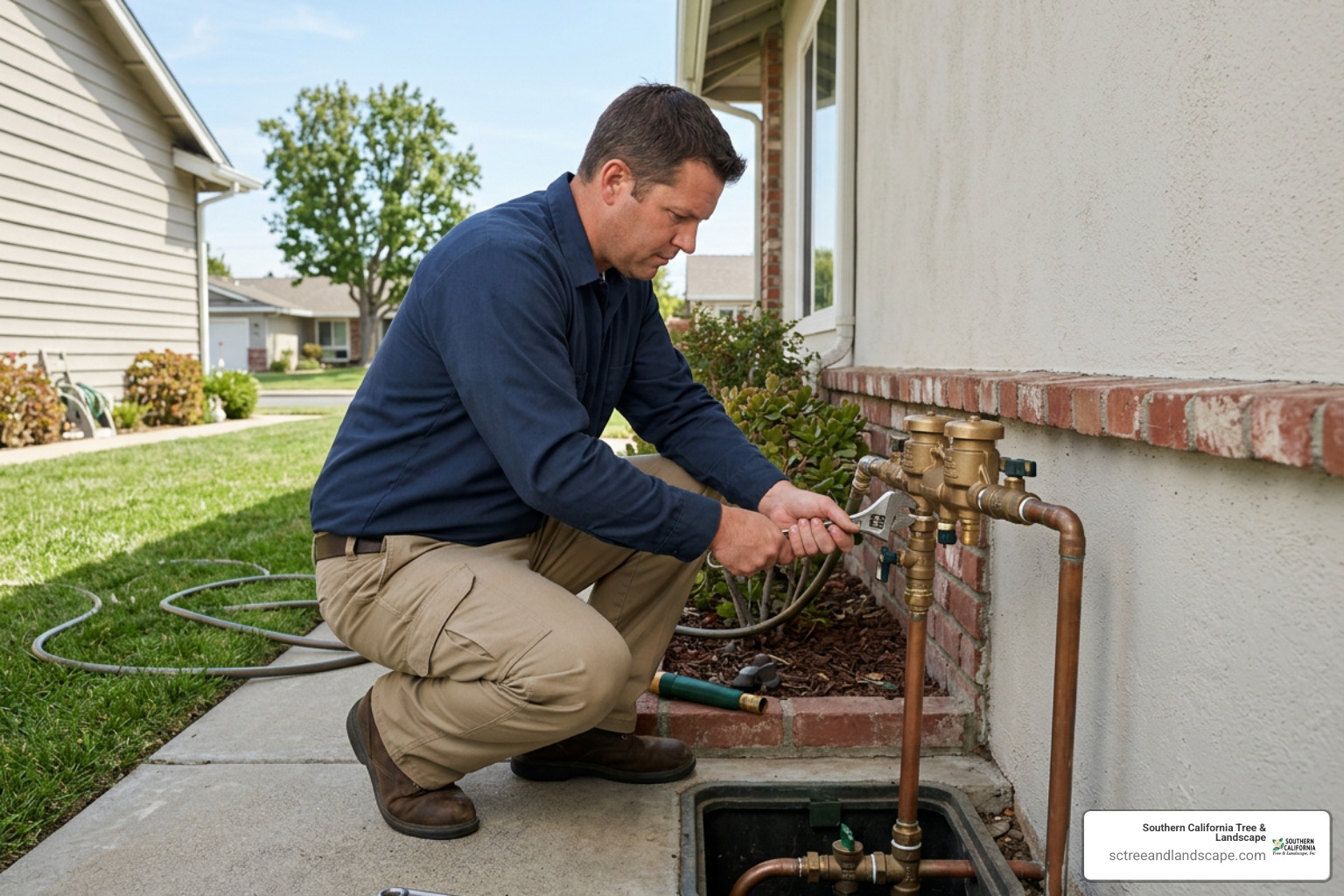 backflow preventer assembly installation on residential property