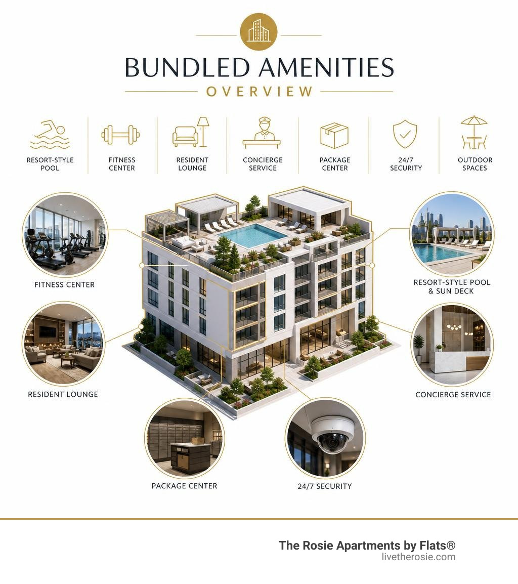 bundled amenities overview infographic bundled amenities overview infographic