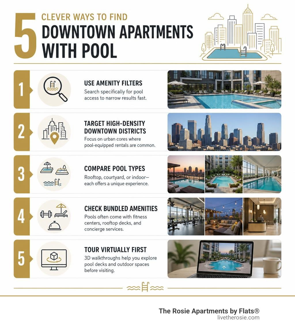 5 clever ways to find downtown apartments with pool infographic infographic 5 clever ways to find downtown apartments with pool infographic infographic