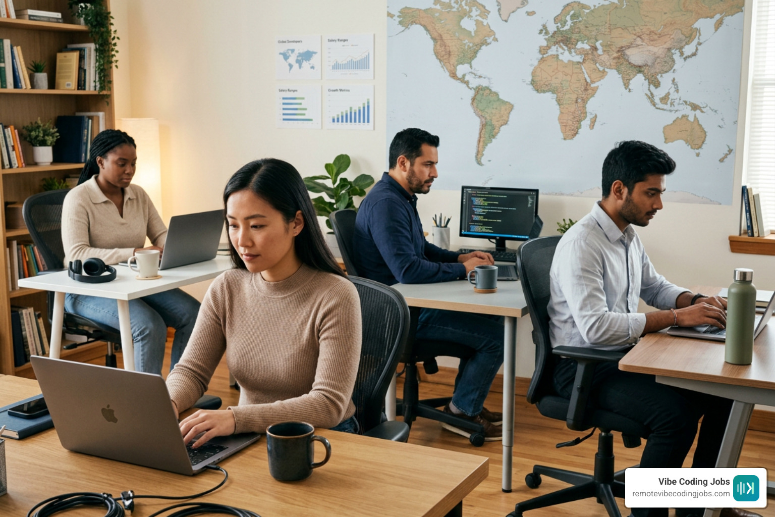 Global remote salary ranges by experience level for vibe coding roles